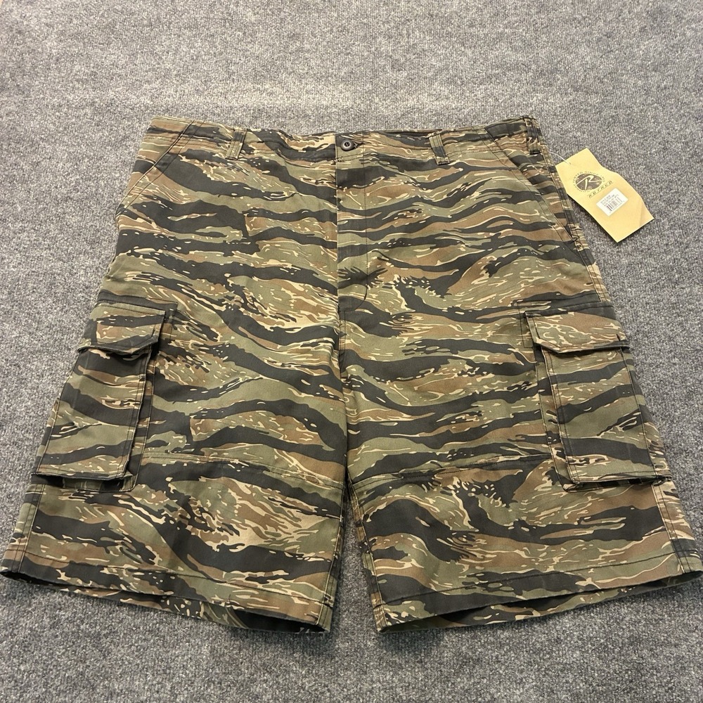 Rothco Tiger Stripe Paratrooper Camo Cargo Shorts Mens Size 2XL Military